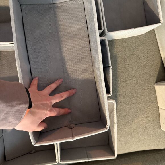 SET: Collapsible Fabric Drawer Organizers - Brightroom™ Grey - Picture 11 of 11